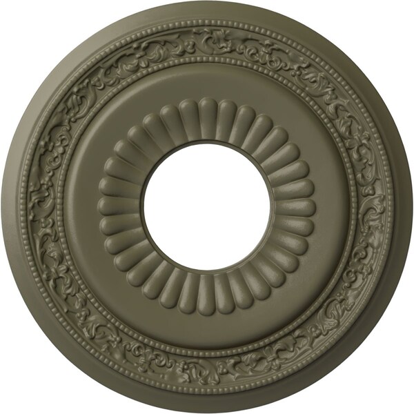 Ekena Millwork Lauren Ceiling Medallion (Fits Canopies up to 6 1/4"), 20 5/8"OD x 6 1/4"ID x 1 3/8"P, Spartan Stone CM20LNSSF - main